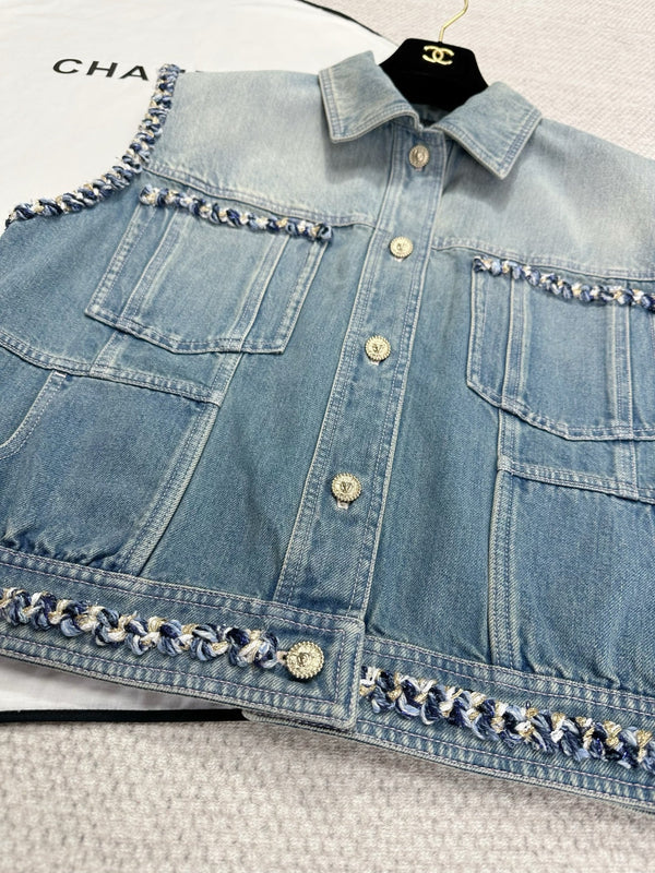 CC 25 Gilet en jean Coton bleu