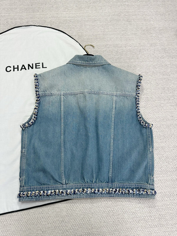 CC 25 Gilet en jean Coton bleu