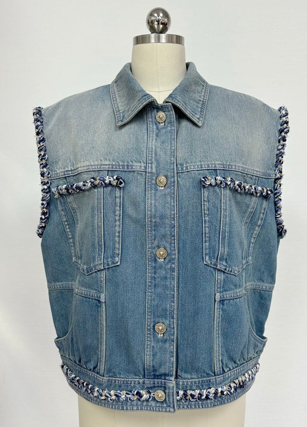 CC 25 Gilet en jean Coton bleu
