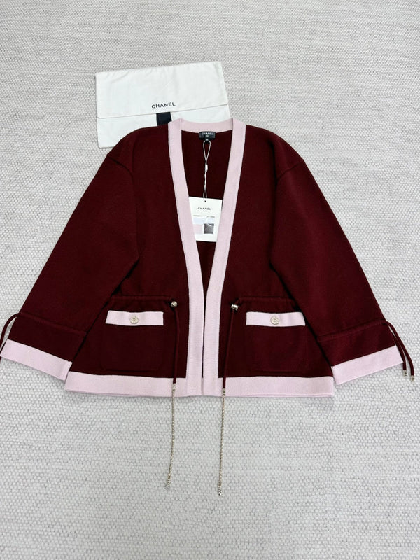 CC 25 Cardigan cachemire rouge