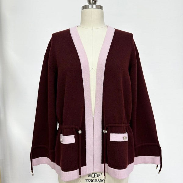 CC 25 Cardigan Cashmere Rosso