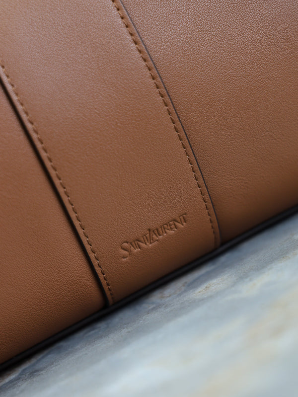 Y Tote Bag Brown Cowhide