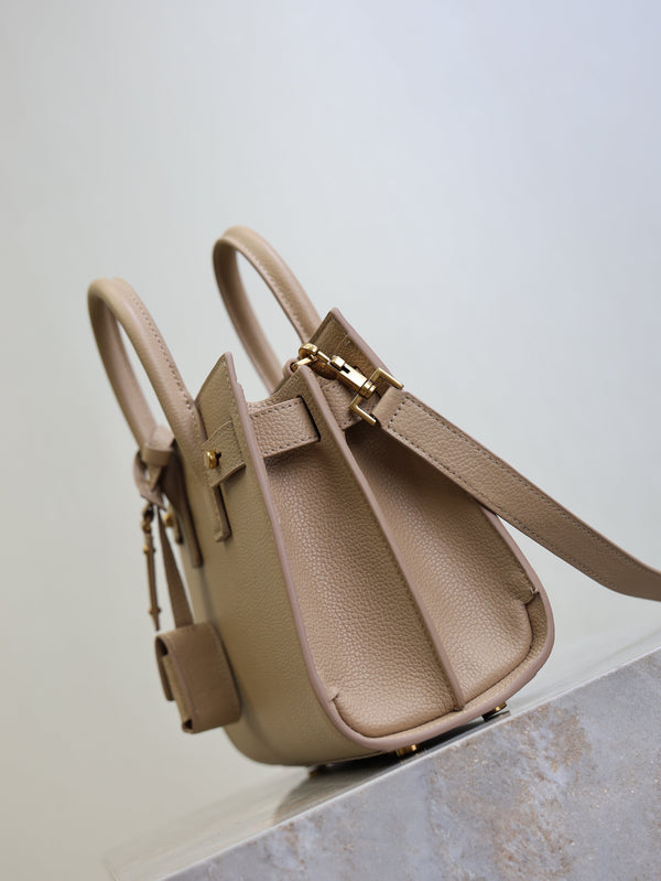 Sac De Jour Nano 22cm Beige Grain Cowhide GHW