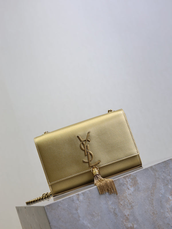 Kate Small Bag 20cm Gold Metallic Calfskin.