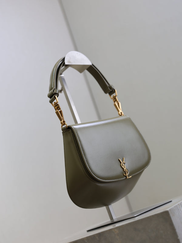 Mini Voltaire 21cm Olive Green Calfskin GHW