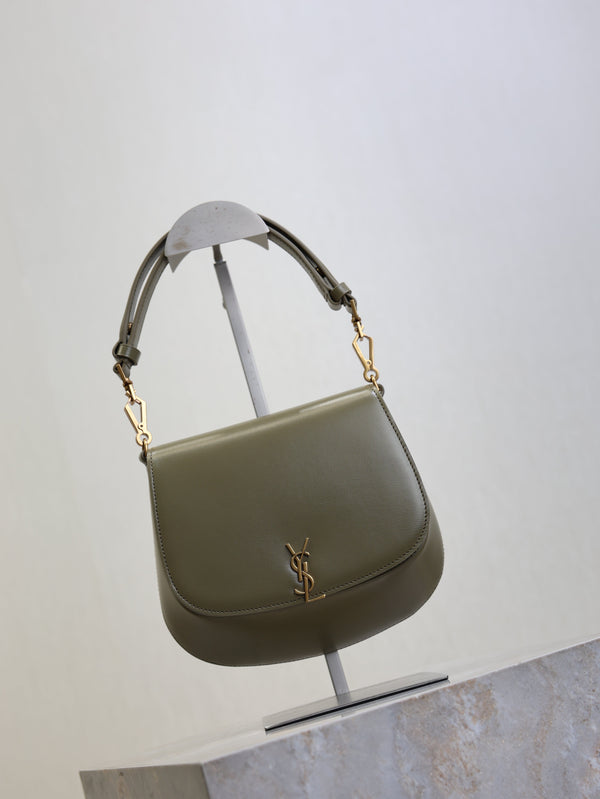 Mini Voltaire 21cm Olive Green Calfskin GHW