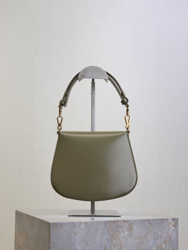 Mini Voltaire 21cm Olive Green Calfskin GHW