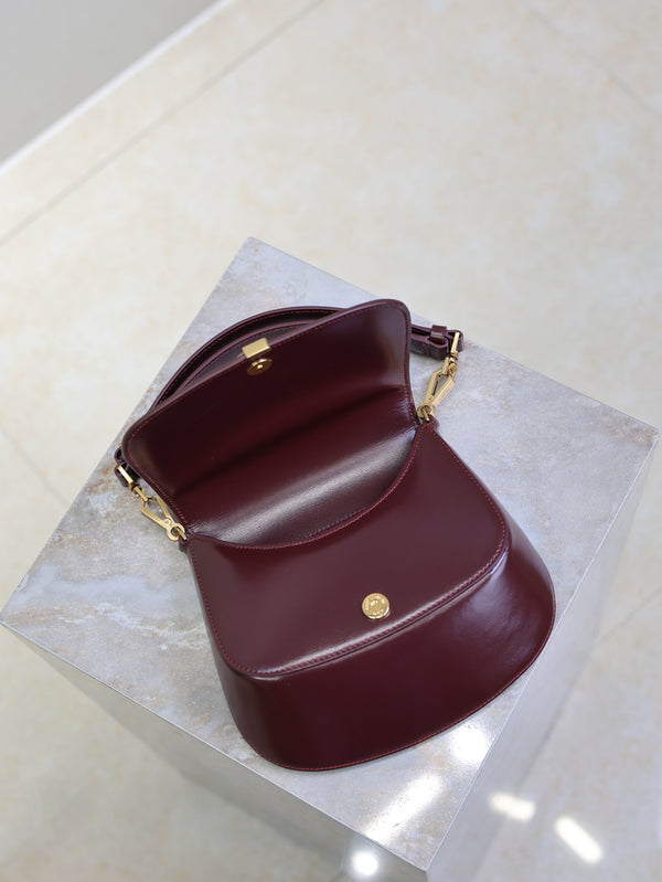 Mini Voltaire 21cm Burgundy Calfskin GHW