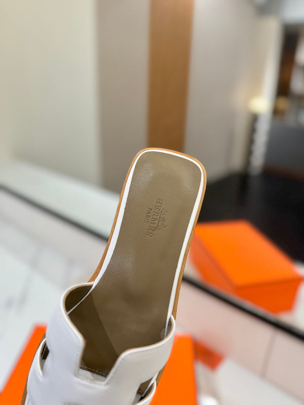 HM Oran Sandal White Etoupe Cowhide 294858