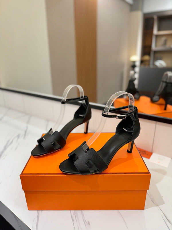 HM Joy 65mm Heeled Sandals Black Cowhide 294914