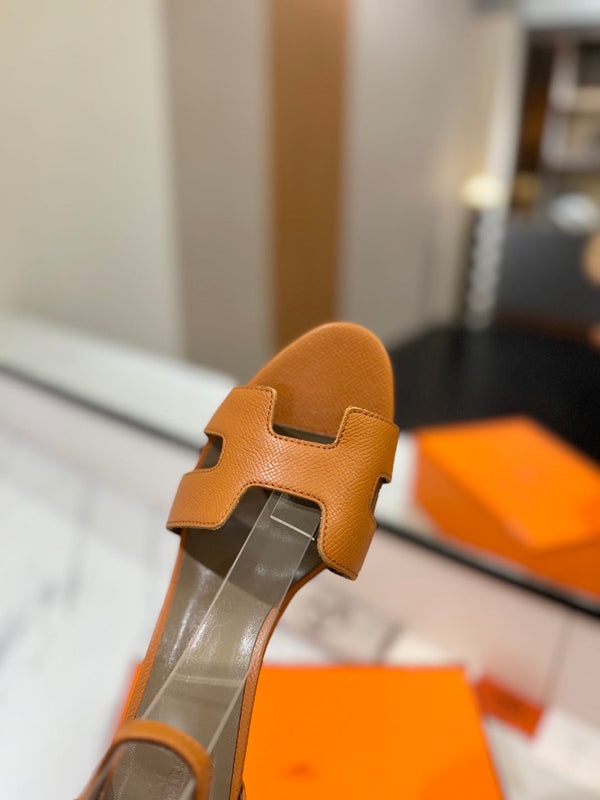 HM Joy 65mm Heeled Sandals Brown Cowhide 294915