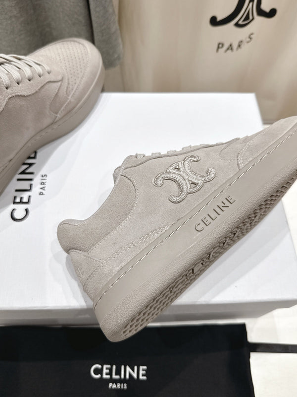 CELINE 25C SNEAKERS GRAY SUEDE 236764