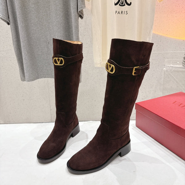 VT long boots chocolate brown suede 174425