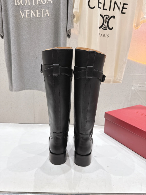 VT long boots black calfskin 174431