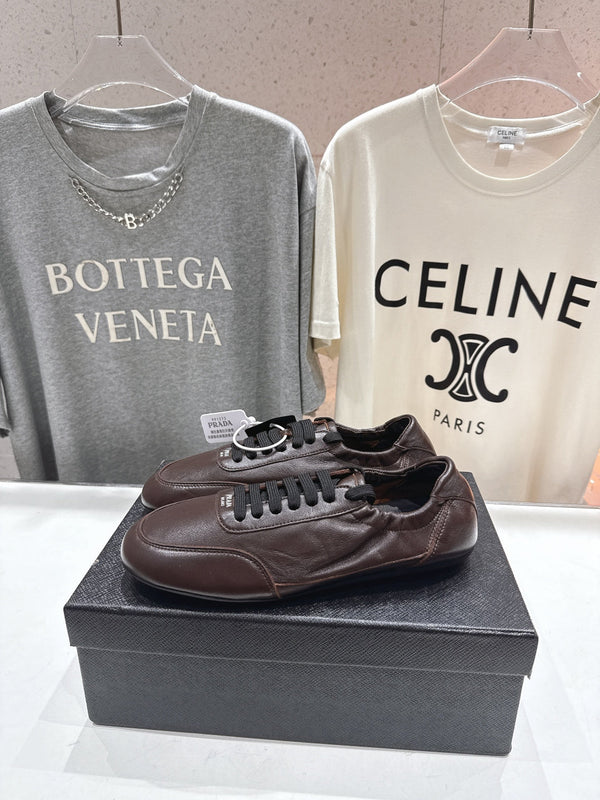 Prada 25s Sneakers Dark Brown Sheepskin 535498