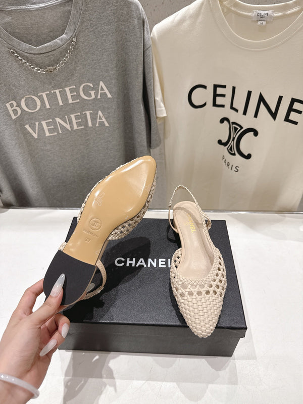 CC 26s Slingback Flat Beige Distinct Woven 888092
