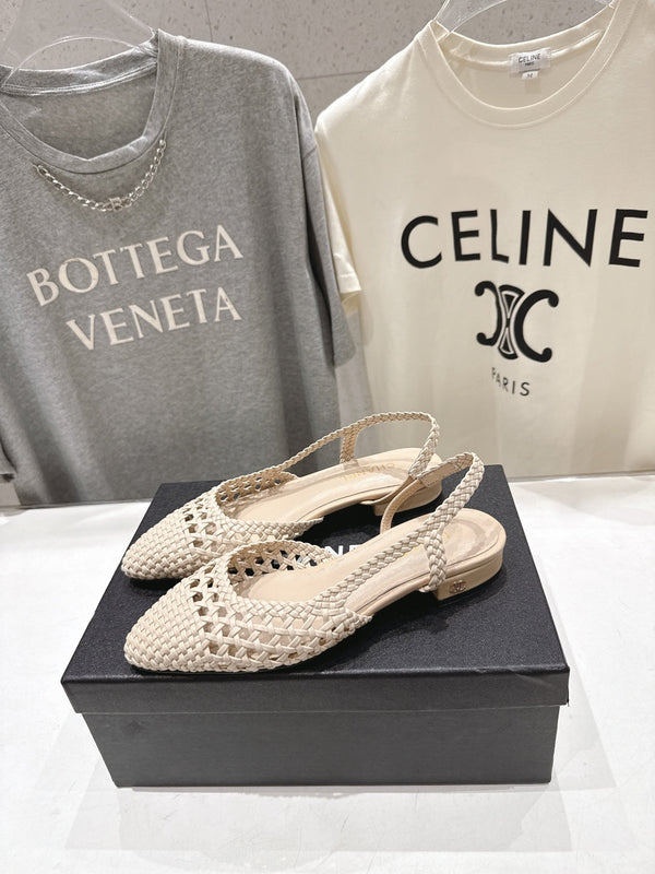 CC 26s Slingback Flat Beige Distinct Woven 888092
