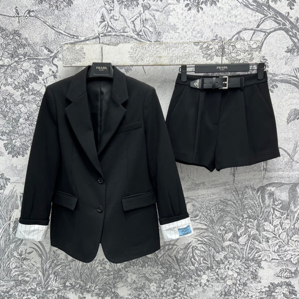 Prada 25 Suit Black Polyester Rayon