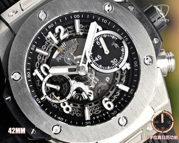 Hublot Big Bang Unico Titanium 42mm Watch with Black Rubber Strap