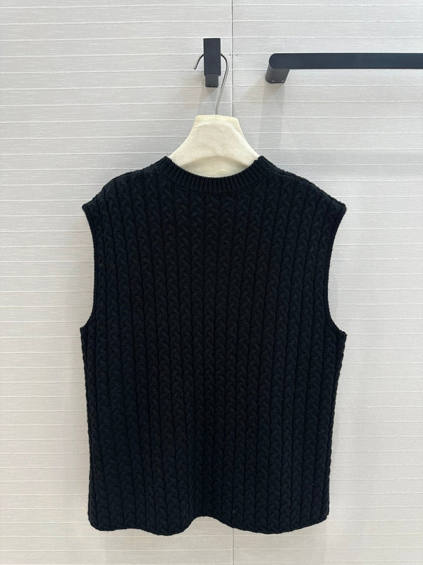 Loewe Knitted Vest Black Wool
