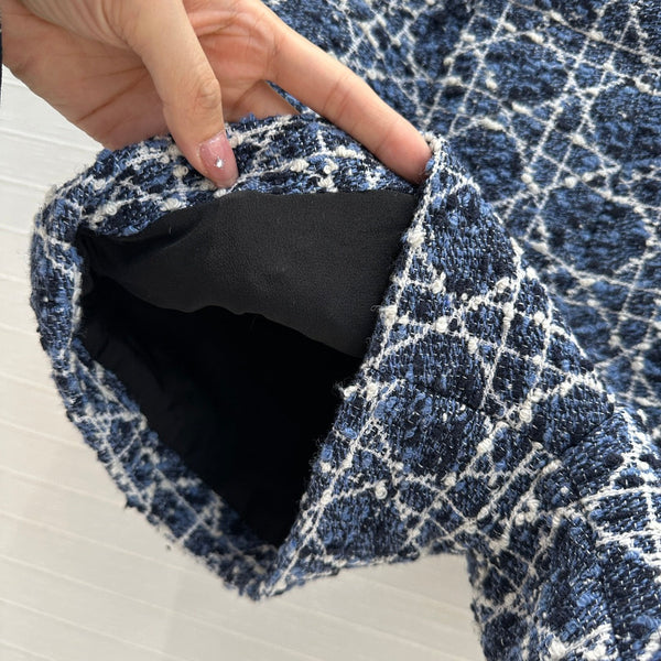 CD 25 Short Blue Cotton Silk