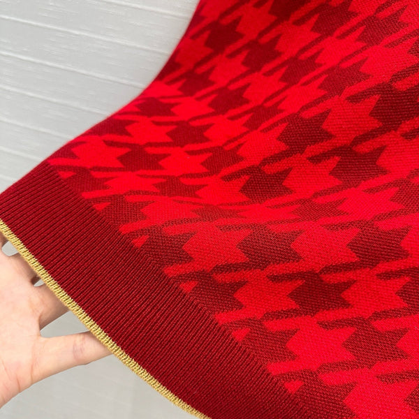 CD 25 Knitted Vest Top Red Wool Cashmere