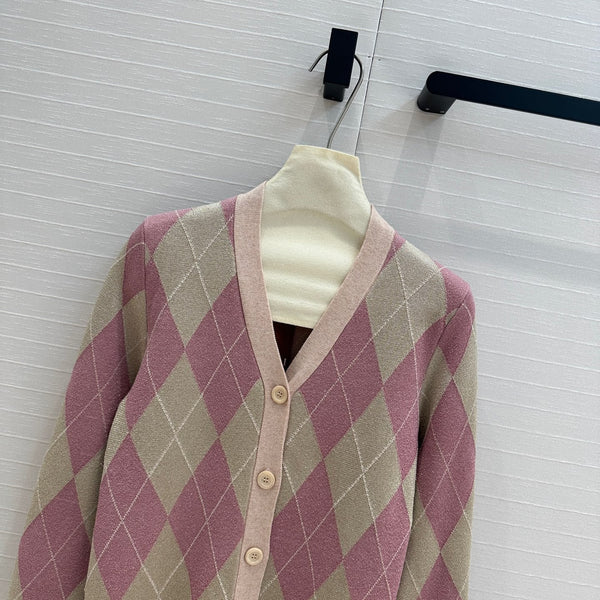 Gucci 25 Cardigan Pink Wool
