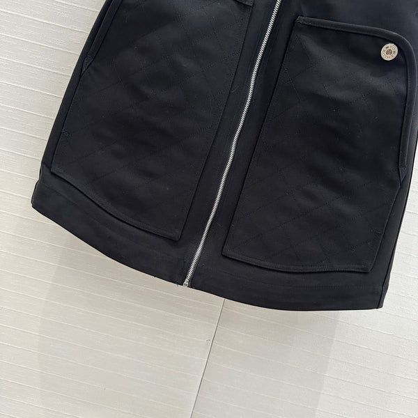 Gonna con cerniera Hm 25 in cotone nero