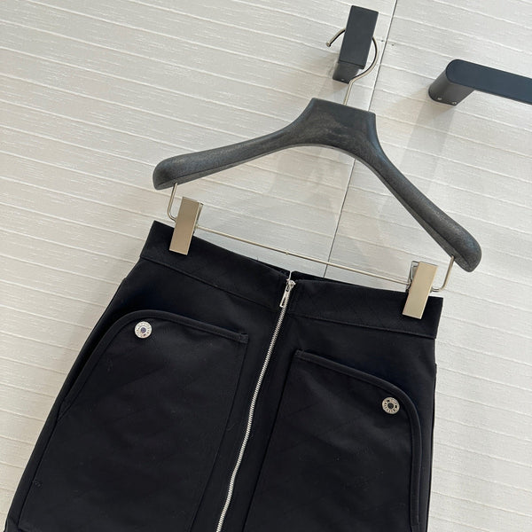 Gonna con cerniera Hm 25 in cotone nero