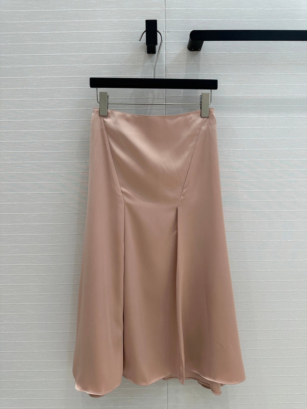 Fendi Ruffled A-line Skirt Pink Polyester