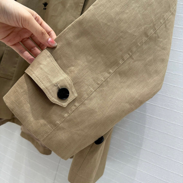 CD 25 Windbreaker Jacket Beige Linen