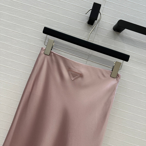 Abito a sirena Prada 25 in acetato di poliestere rosa