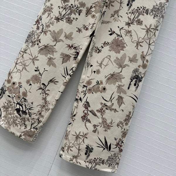 CD 25 Pantaloni in denim stampato in cotone