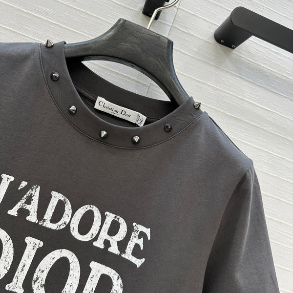 CD 25 J'Adore Dior T-shirt Dark Gray Cotton
