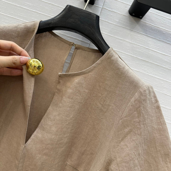 Loewe Dress Soft Beige Linen