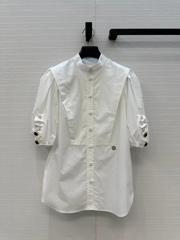 LV Loui's Latest French Elegant Palace Shirt White Cotton