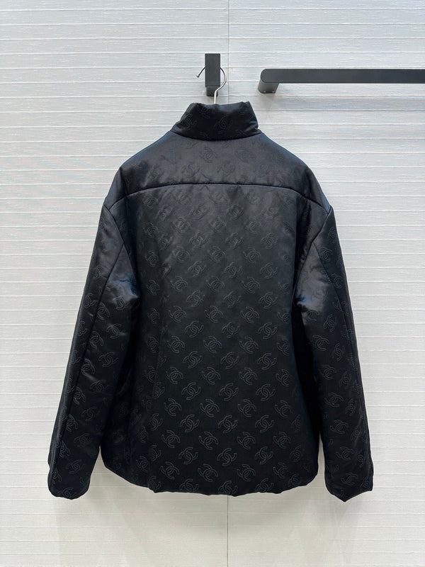 Veste en coton et soie noir en forme de H CC 25
