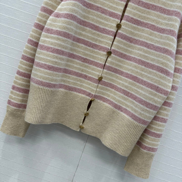 LP 25 Cardigan Pastel Pink and Beige Cashmere 294287
