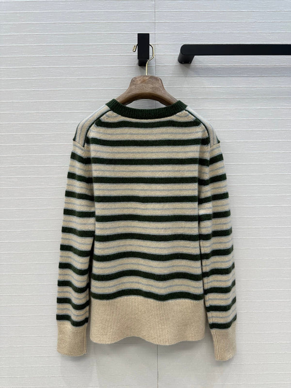 LP 25 Cardigan Green and Beige Cashmere 294281