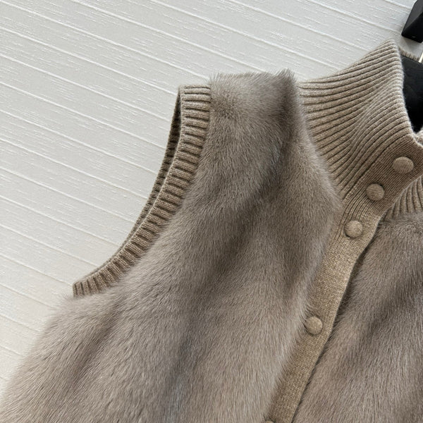LP 25 Vest Taupe Fur Cashmere 303357