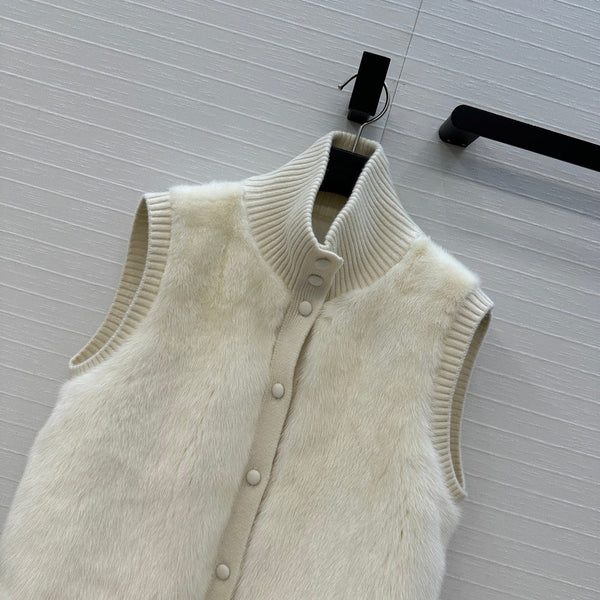LP 25 Vest White Fur Cashmere 303355