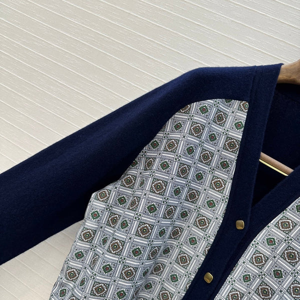 LP 25 V-neck Cardigan Blue Mix Colors Cashmere 310128