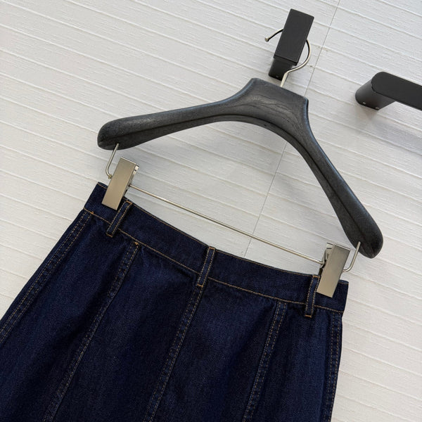Mini-jupe en jean bleu foncé CC 26s 360877