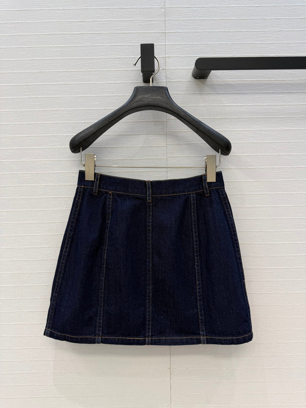 Mini-jupe en jean bleu foncé CC 26s 360877