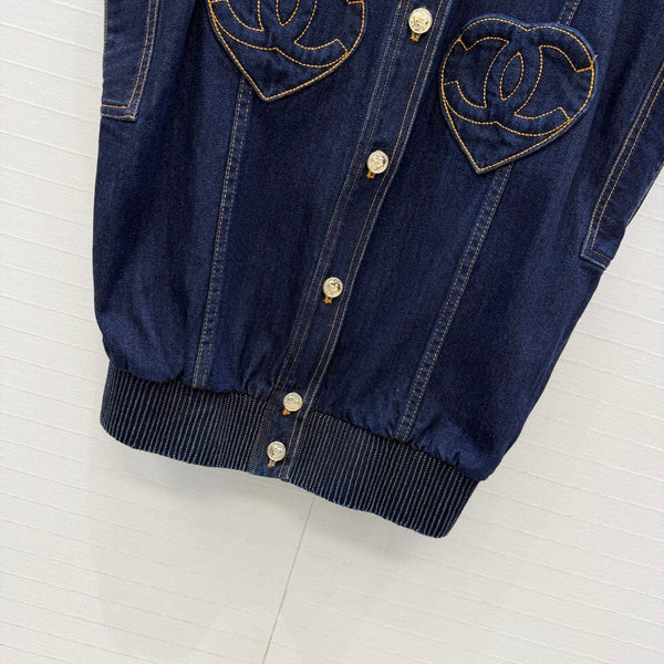 CC 26s Gilet Veste Jean Bleu Foncé 360879