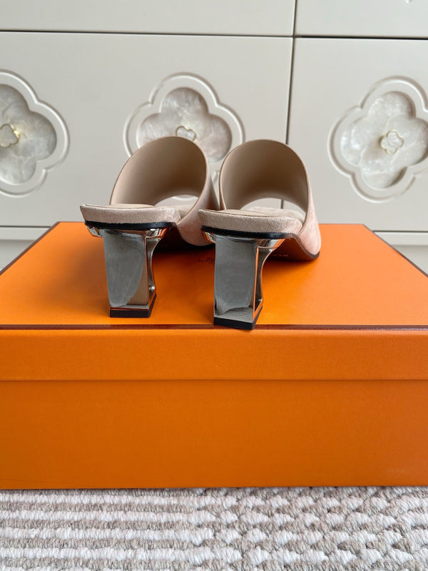 HM Kylie Mules Beige Calfskin 316376