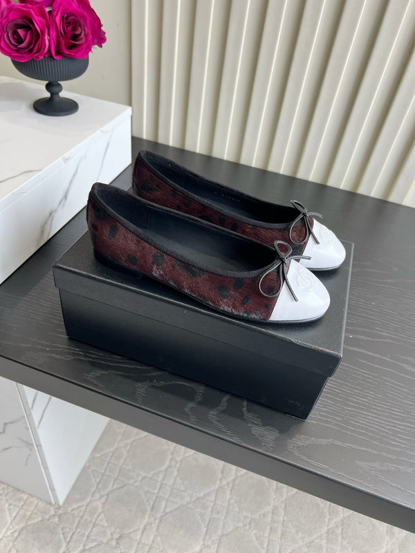 CC 26s Ballet Flat Burugndy Horsehair 850780