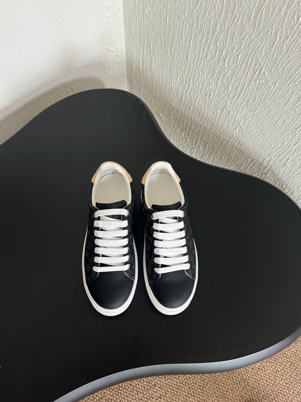 LV Sneakers Time Out Light Black Monogram Calfskin