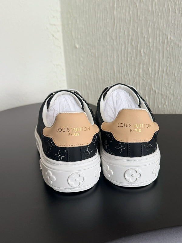 LV Sneakers Time Out Light Black Monogram Calfskin