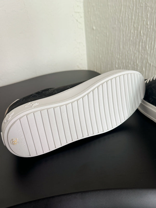 LV Sneakers Time Out Light Black Monogram Calfskin